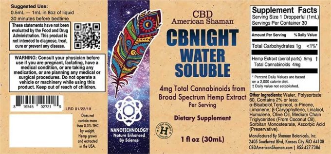 CBN CBNight Water Soluble