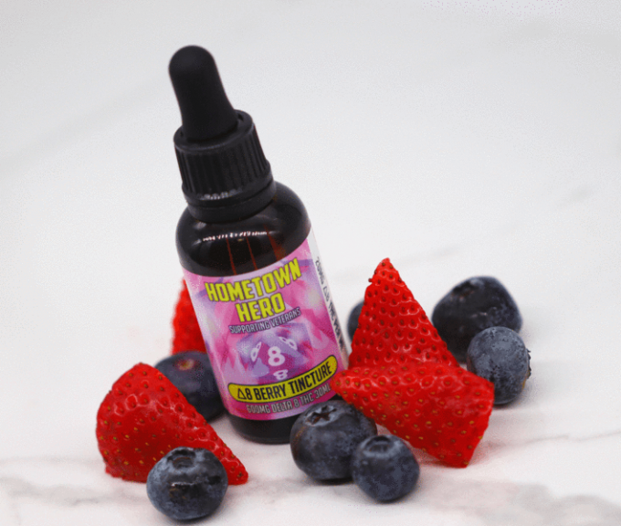 Hometown Hero Delta 8 D8 THC Tincture Oil Berry