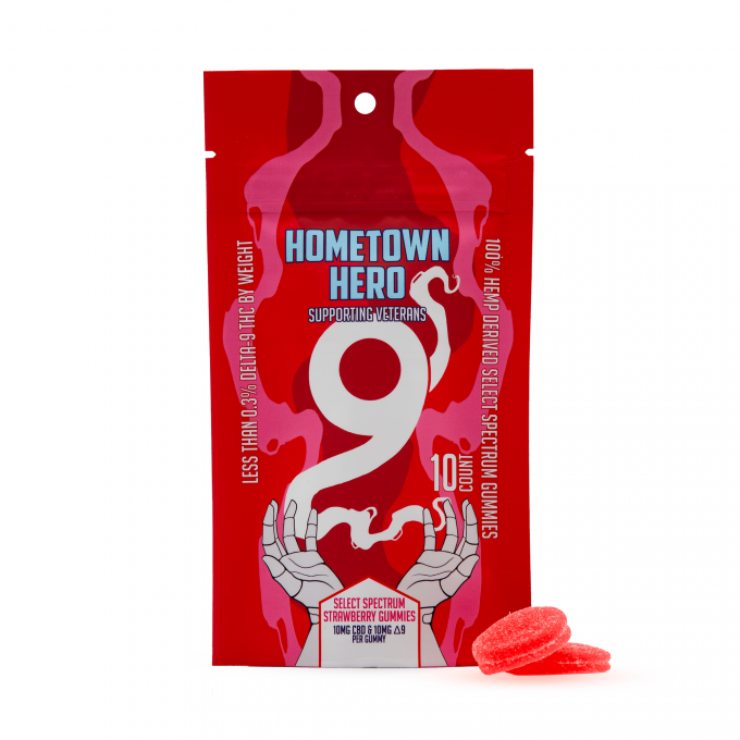 Hometown Hero Select Spectrum Delta 9 D9 THC gummy strawberry