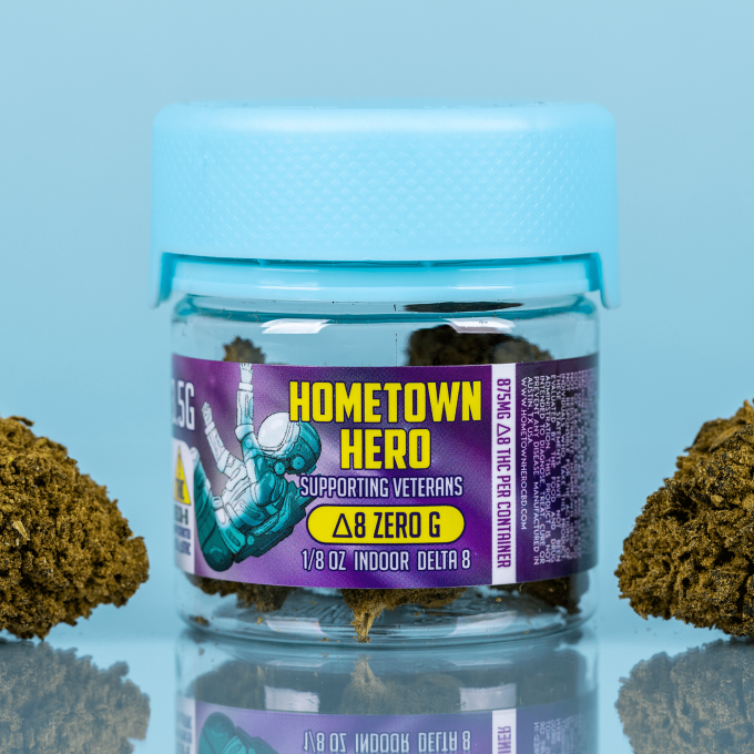 Hometown Hero Delta 8 d8 Zero G THC Flower