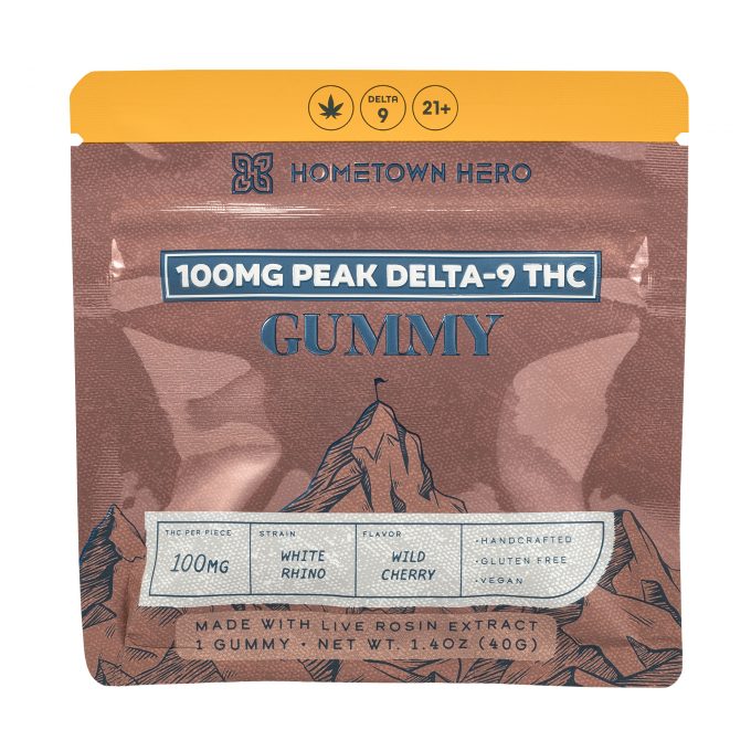 Hometown Hero Peak Delta 9 D9 gummy 100mg